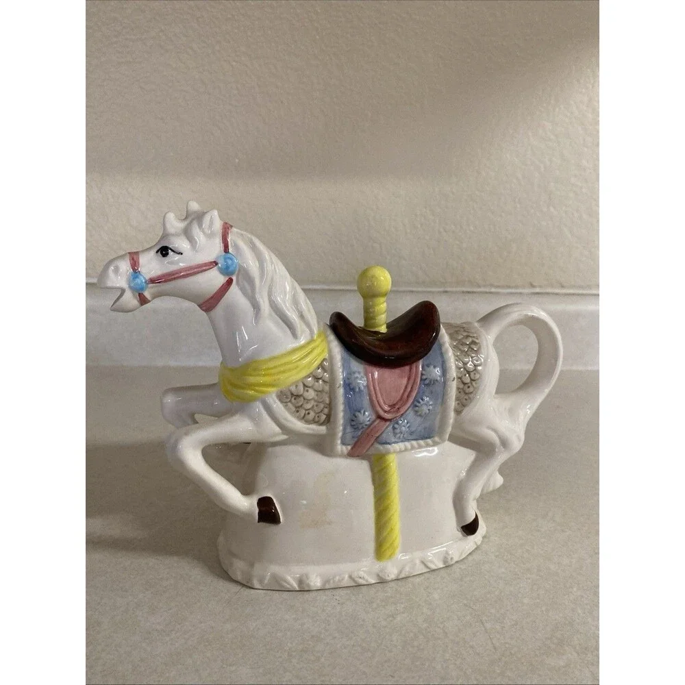 Vintage Heritage Mint Carousel Horse Teapot Figurine The Leonardo Collection